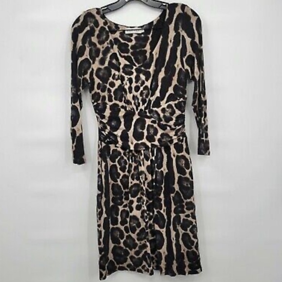 Velvet by Graham and Spencer animal print dress size L - Picture 1 of 9